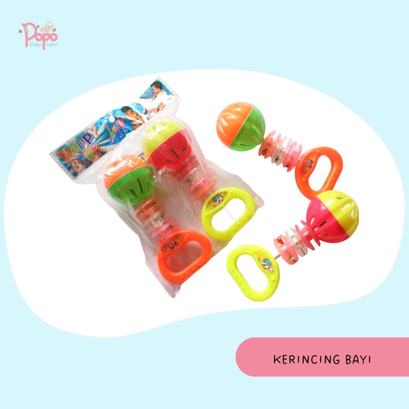 Mainan Kerincing / Kerincingan Bayi Model Tongkat Bola (FREE BUBBLEWRAP/SNI)