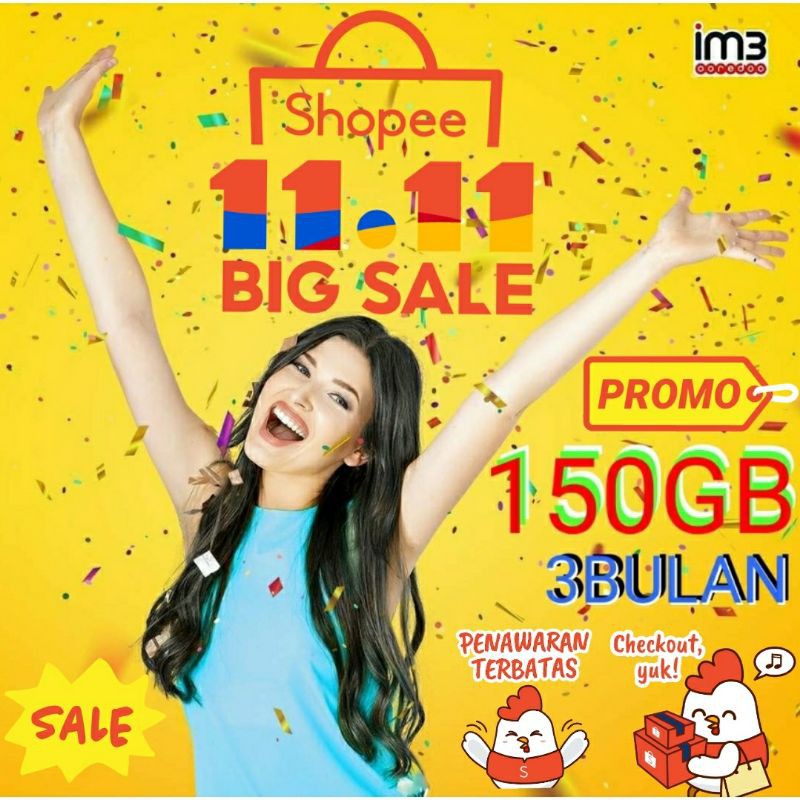 Indosat 150GB 3Bulan+Gratis Telpon Kartu Perdana