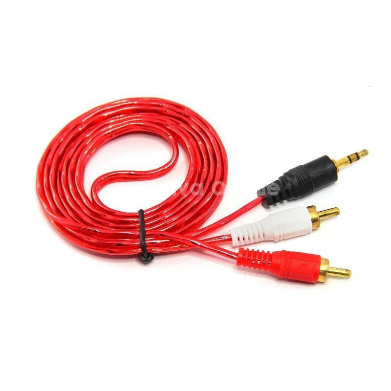 KABEL RCA BERWARNA MURAH TERBARU SELANG BENING WARNA MERAH-KABEL RCA 1-2 WARNA 1.5 METER MURAH HQ - TEKNO KITA