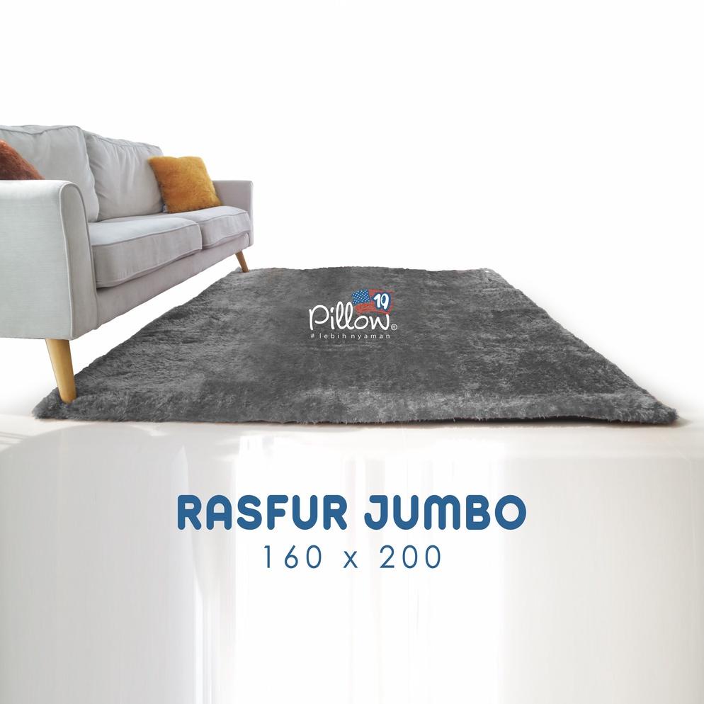 109 PILLOW -  KARPET BULU RASFUR JUMBO PREMIUM BULU LEBIH TEBAL & PANJANG 300GR,  UKURAN 160 X 200 X