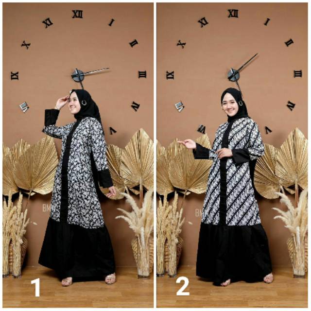 GAMIS BRUKAT BAJU MUSLIM GAUN PAKAIAN WANITA KEBAYA BATIK