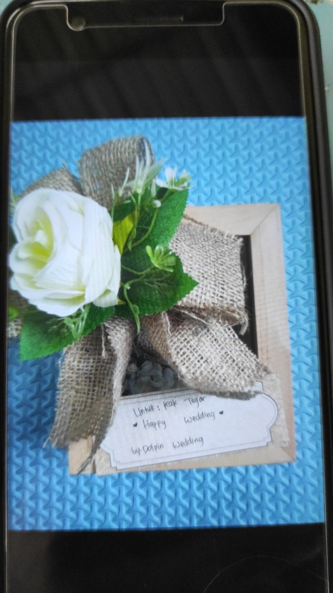 Kotak Cincin Kayu + Bunga Untuk Seserahan/ Kcb