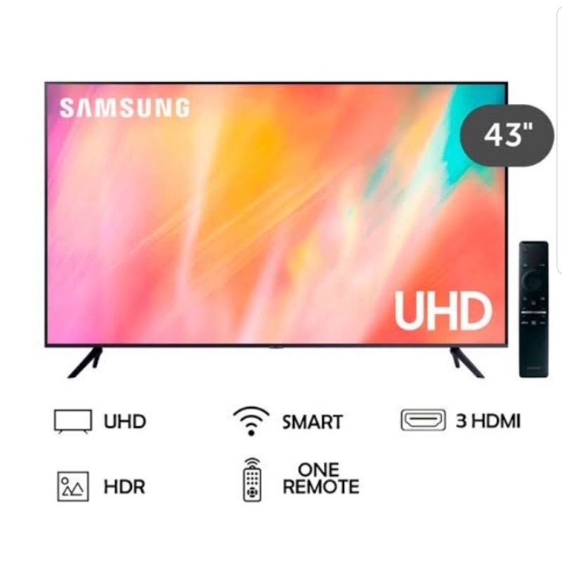 Samsung LED TV 43 Inch Smart TV 4K Crystal UHD - 43AU7000 / 43 AU 7000 / 43 AU7000 / 43AU 7000