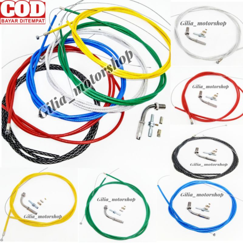 Tali Gas Spontan Carbon Serat Kabel Gas Serat 190cm Thailand Universal