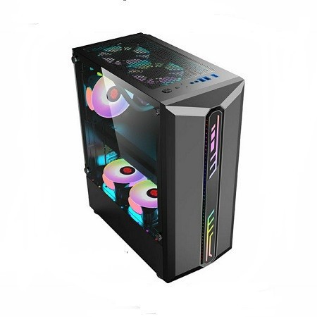 Casing PC Gaming Simbadda BattleGround 06 Tempered Glass Case BG06 Non PSU dan Fan