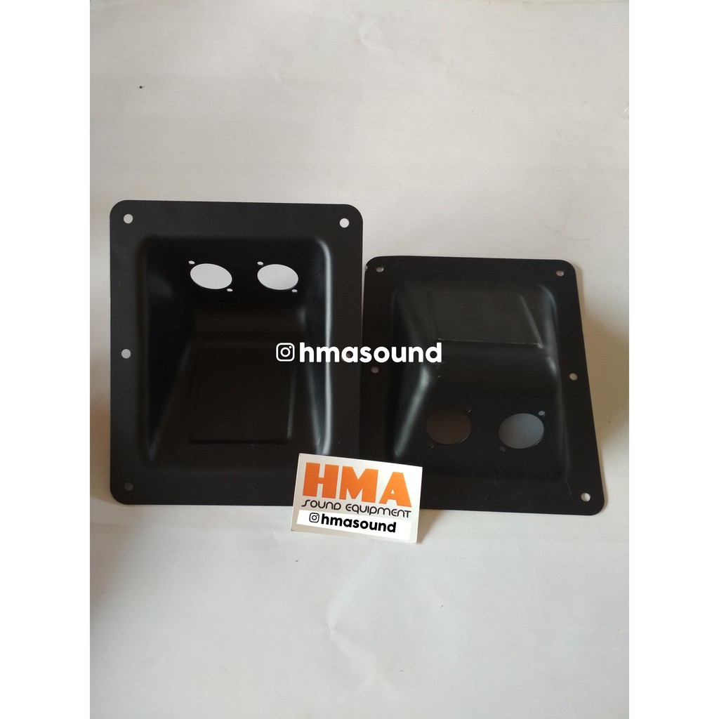 Plat Terminal Speakon Cekung Lengser Besi Besar Import