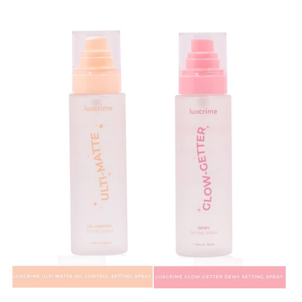 LUXCRIME Ulti Matte Oil Control &amp; Glow Getter Dewy Setting Spray