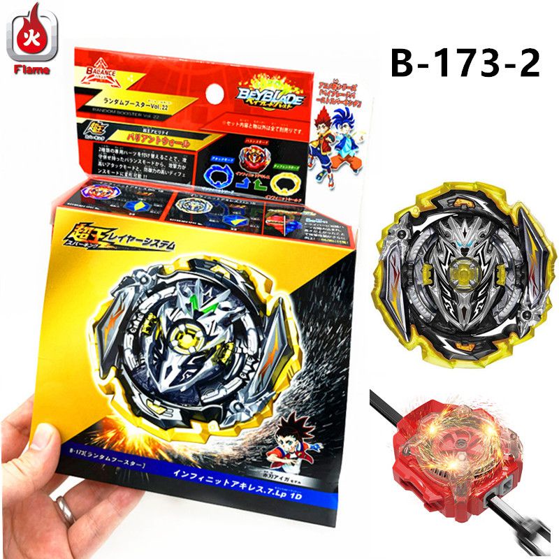 Meledak Beyblade Superking B-173-02 Launcher Infinite Achilles 7loop 1D Perisai