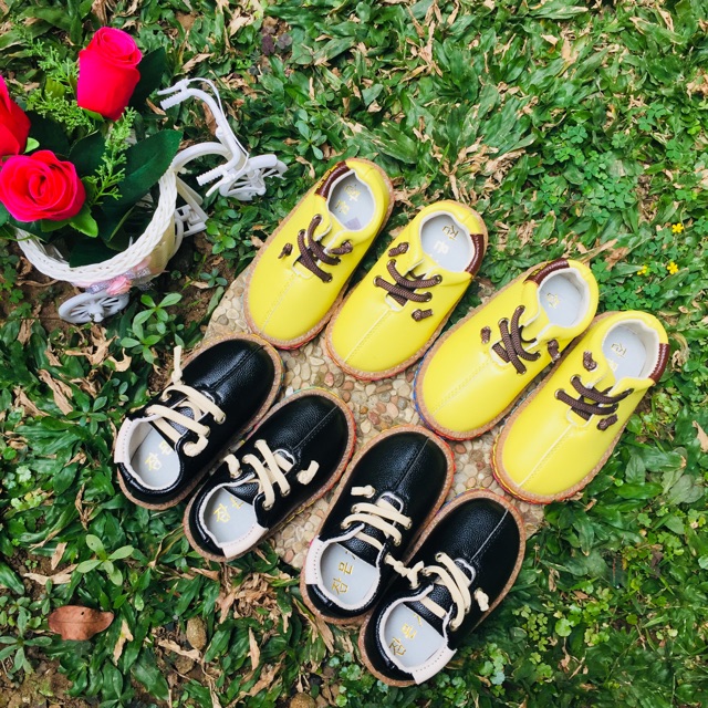 Sepatu sneakers anak laki laki dan perempuan import warna hitam dan kuning