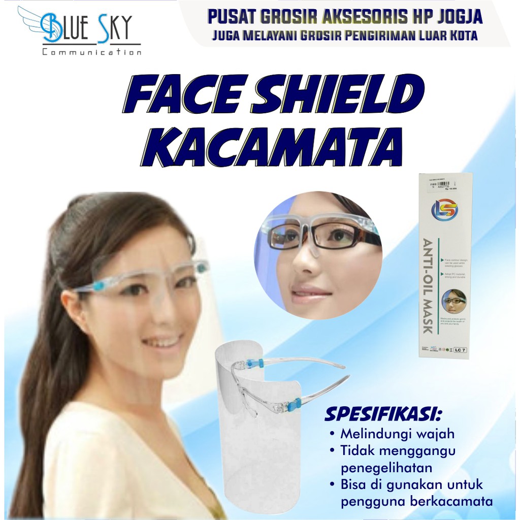 FACE SHIELD KACAMATA PACKING DENGAN BOX