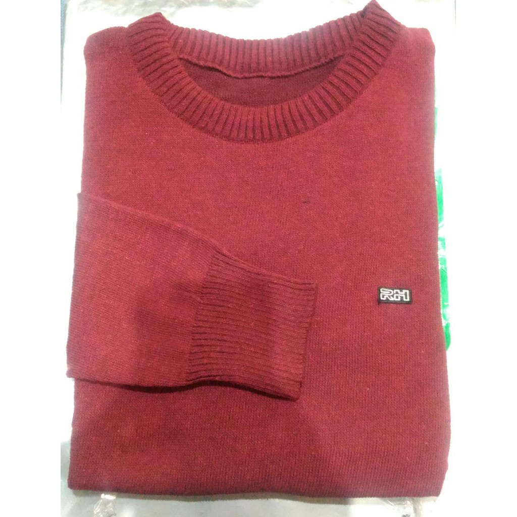 sweater rajut kerah oblong / o-neck