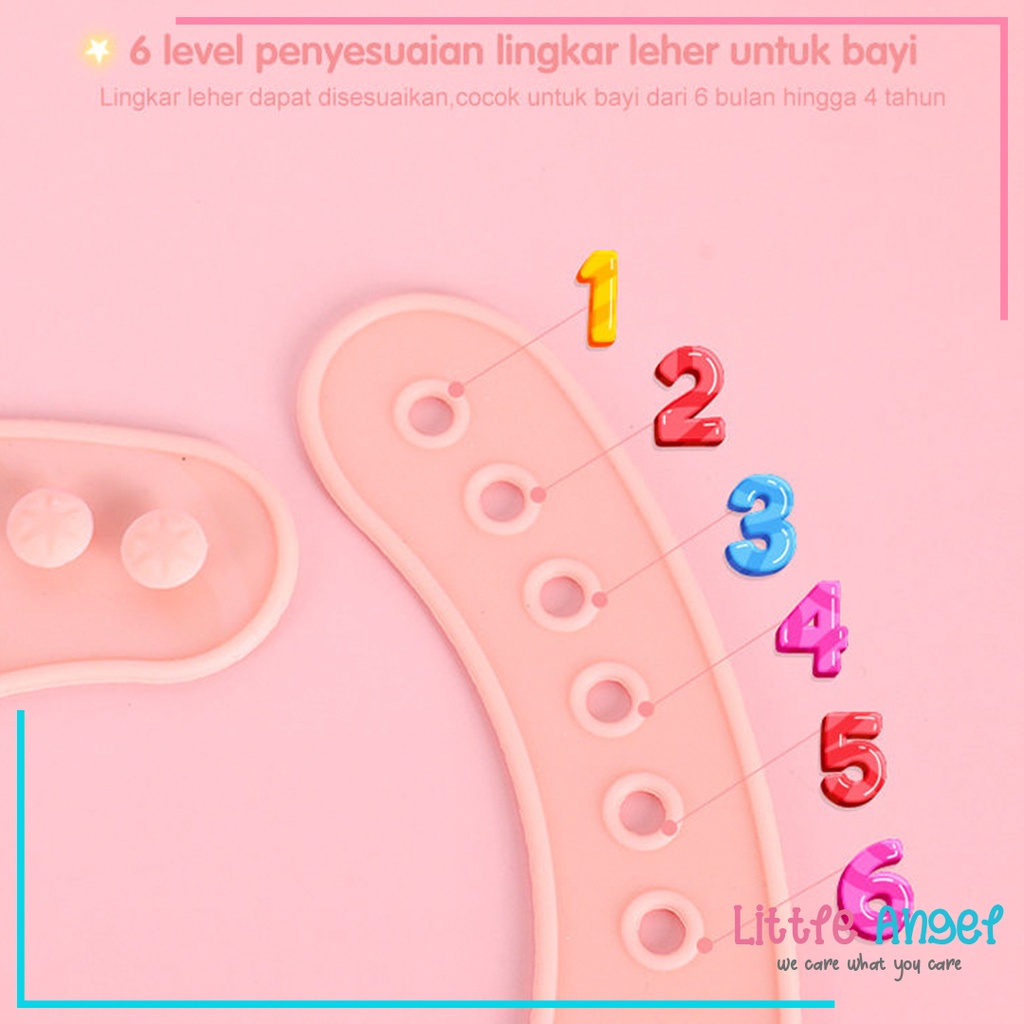 BABY BIB Celemek Makan Bayi Slaber Silikon Anak Bibs Karet Baby Burb Apron Silicon Anti Air