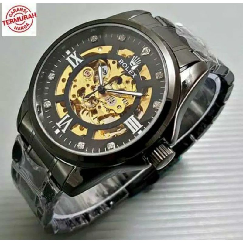 HOT SALE!!! JAM ROLEX OTOMATIS JAM TANGAN PRIA JAM TANGAN TANPA BATERAI KEREN MENAWAN