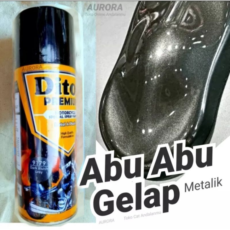 Pilok Pilox 9179 DITON Premium Dark Bluish Grey 400ml Abu-abu Metalik Abu Gelap Inova Scoopy Vario