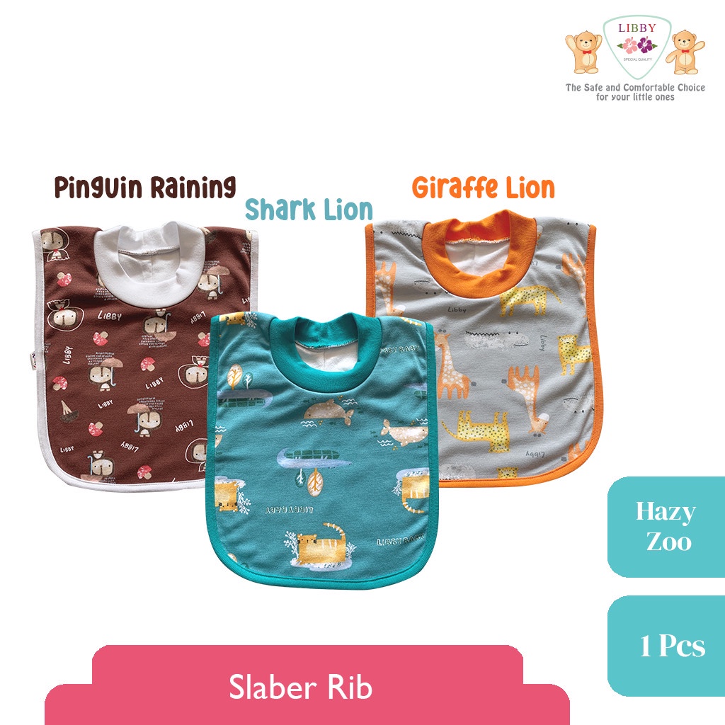 Libby Slaber Rib Kotak Besar Motif Celemek Bayi