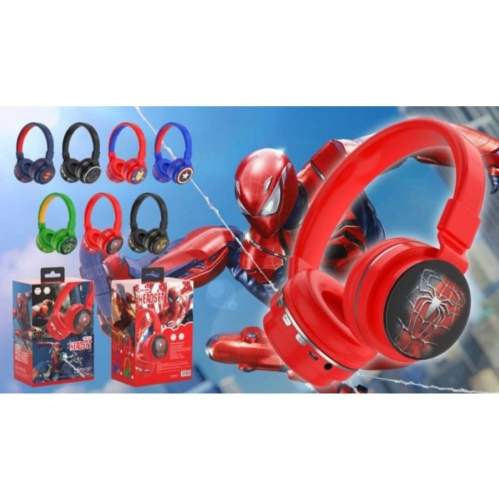 HEADPHONE HEADSET AVENGERS SPIDERMAN KARAKTER ANAK