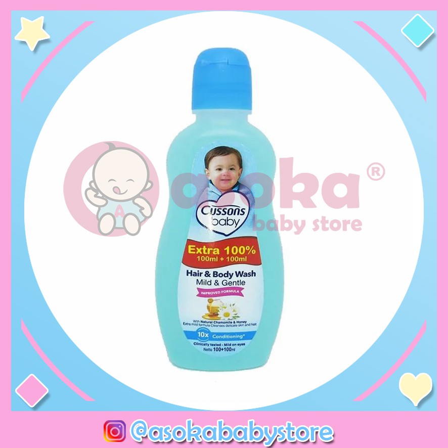 Cussons Baby Hair &amp; Body Wash Mild Gentle 100ml ASOKA