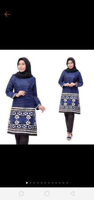Bayar Dirumah ((cod)) || Tunik Batik Motif Seragam Batik Dianputri Baju Batik Wanita