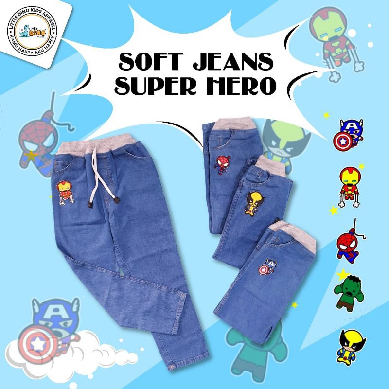 Celana SOFT JEANS LITTLE DINO (Size : 4-10th)