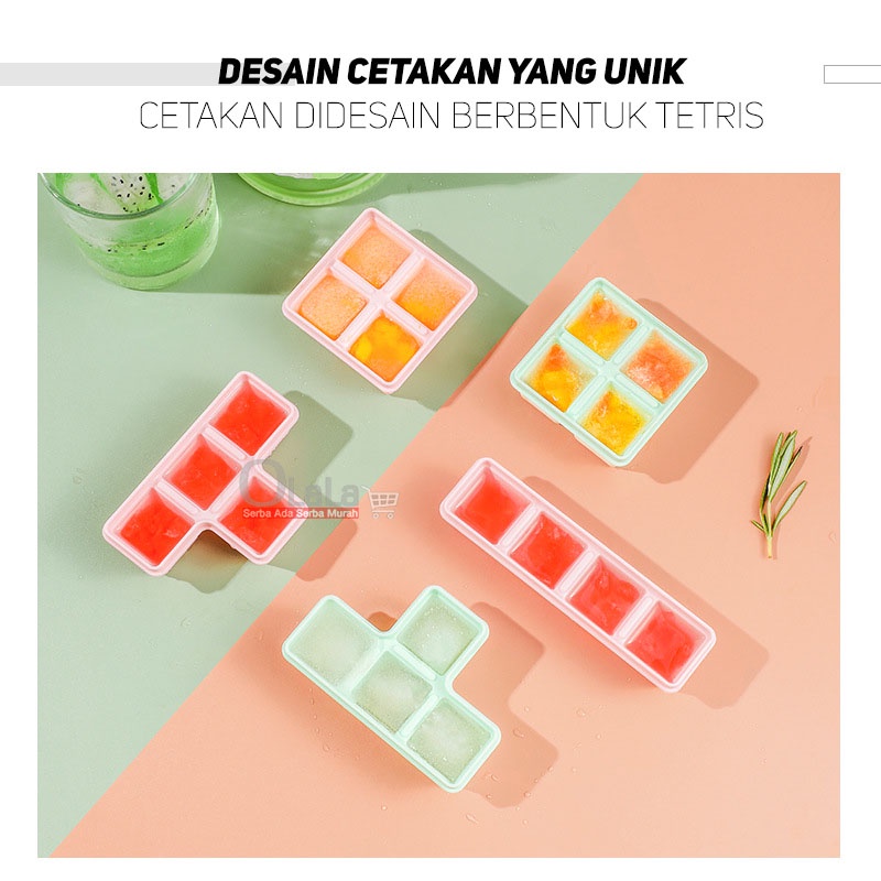 ALAT CETAKAN ES BATU MOTIF TETRIS OLL-BK120