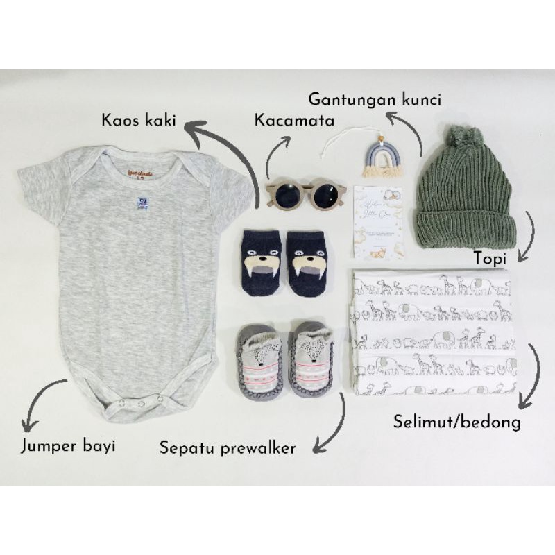 hampers bayi premium anak laki-laki perempuan kado hadiah melahirkan bayi murah set hampers gift set baby gift selimut bayi bedong bayi by baby moonset