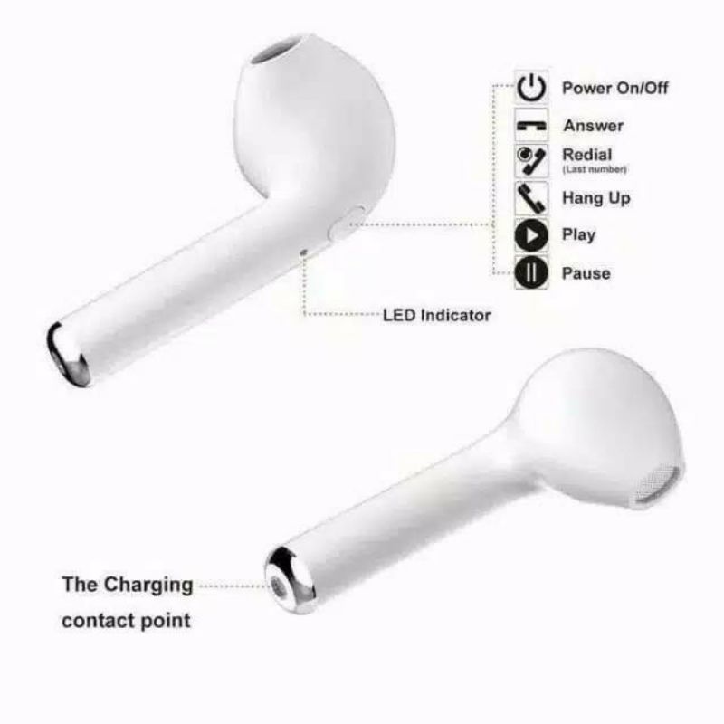 Handsfree Earphone Headset Bluetooth I7s - Tws