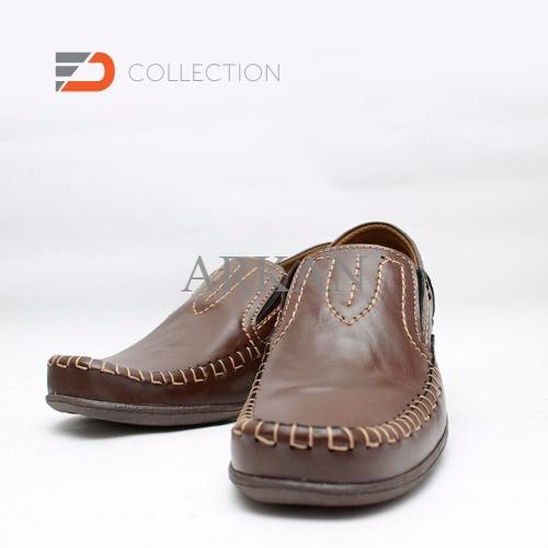 Pantofel Pria Kulit Sapi Asli Coklat
