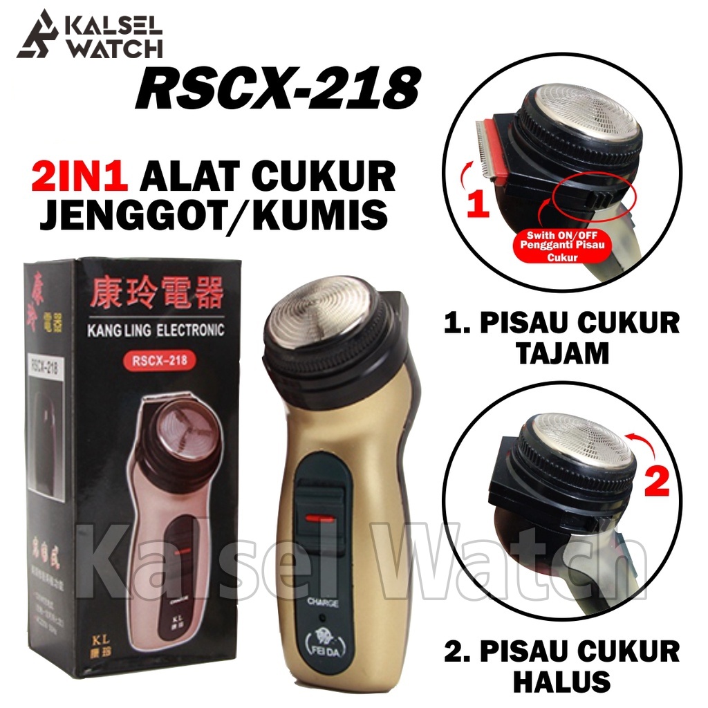 Alat Cukur Pencukur Jenggot Kumis Jambang Rambut Jabis Brewok Rechargeable Baterai Kang Ling Otomatis Elektronik ACK20