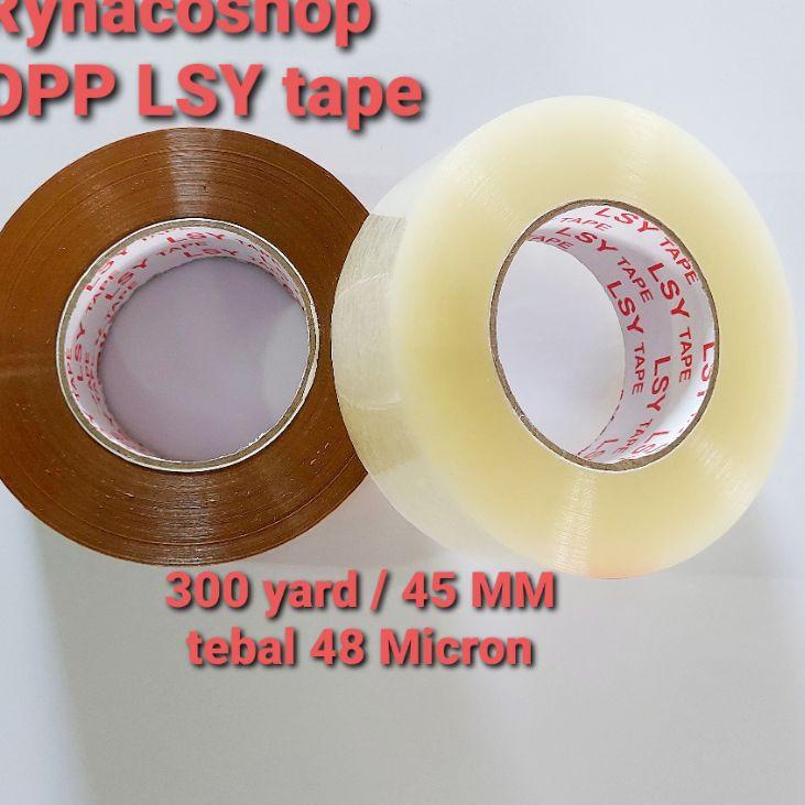 

❄ lakban bening / coklat jumbo 300yard full KUALITAS DAIMARU tebal 48 micron IRS