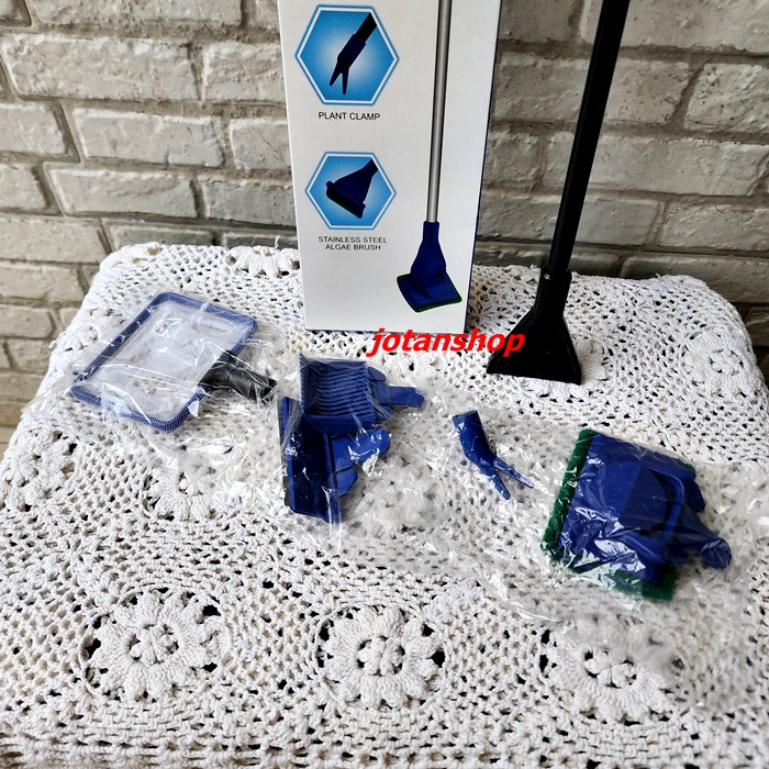 YANG YP AQUA TOOLS 5 in 1 tongkat pembersih kaca akuarium algae scraper scratcher 5in1 aquatools cleaning aquarium