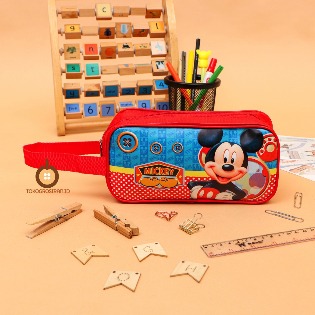 TOKOGROSIRAN.ID - KOTAK PENSIL ANAK COWOK MICKIY PENCIL CASE PREMIUM MURAH