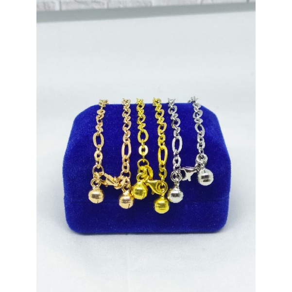 GELANG PERAK 925 ASLI LAPIS EMAS/GELANG NORI 3IN1+2 BEL/GELANG ASLI SILVER/GELANG FASHION WANITA