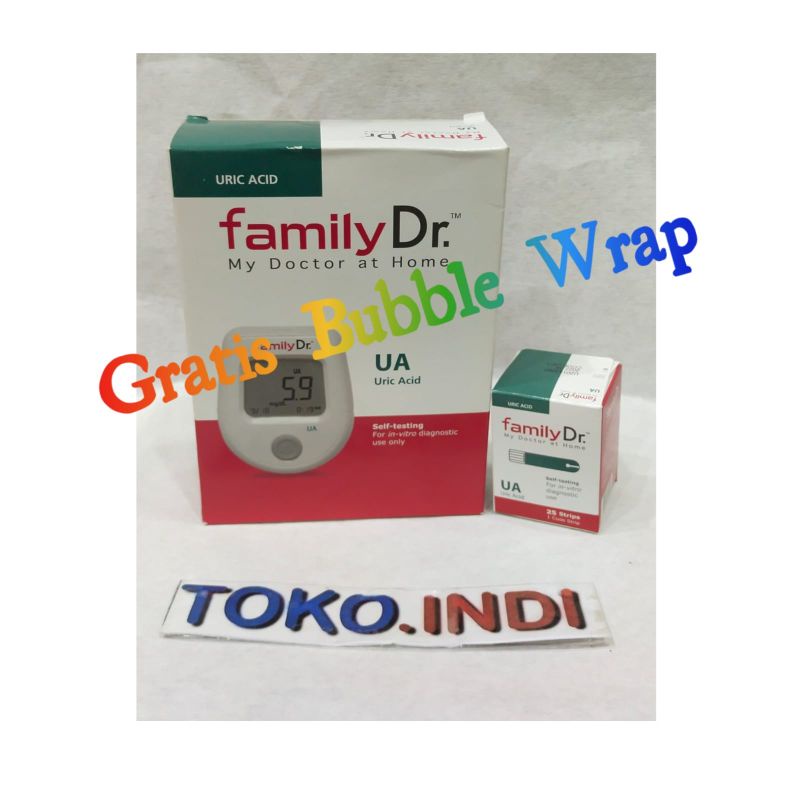 Paket Alat Tes Uric Acid Family Dr/Family Dr Total Uric Acid Meter/Alat Tes Asam Urat+Stik/Alat Tes Asam Urat Family Dr