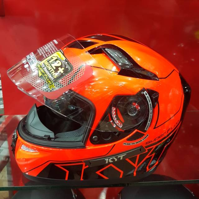 Kyt k2 rider super fluo red fluo