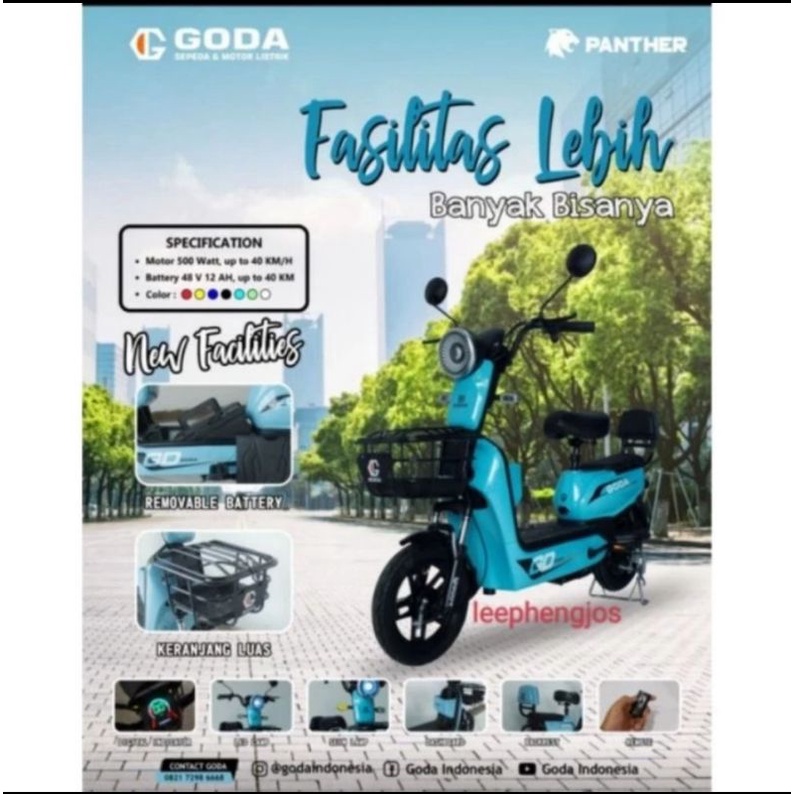 Sepeda listrik GD146 GD 146 Goda146 Goda 146 Panther Falcon Viper Ori