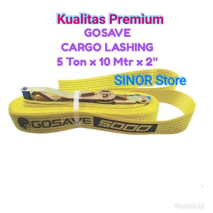 Cargo Lashing GOSAVE 5Ton x 10M Belt Rachet Tie Tali Pengikat