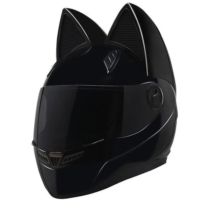 ORI NITRINOS Motor  Full Face Helm  Wanita  Kucing Telinga 