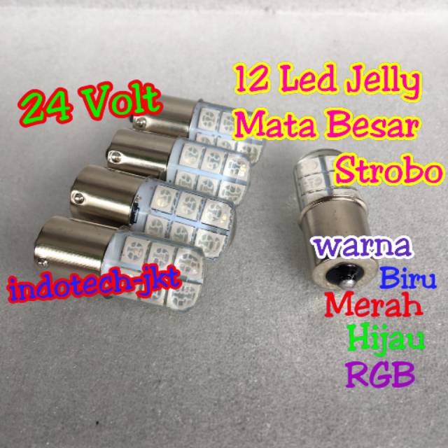 Lampu Bemper Truk Bis Bayonet Kaki 1 24 Volt 12 Led 5050 Kedip