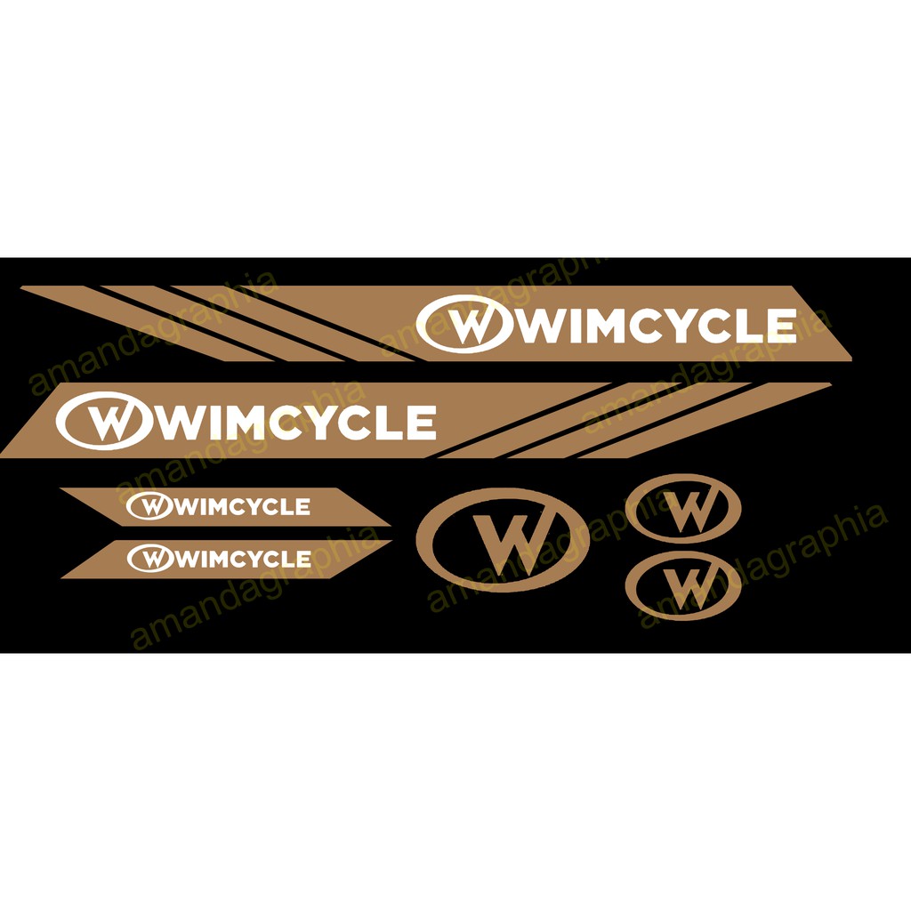 Cutting Sticker Sepeda Wim Cycle Paket Hemat