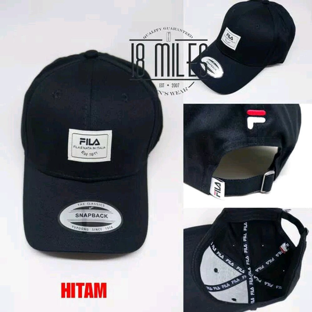 Topi Baseball Logo Fila Import UNISEX 2 Warna