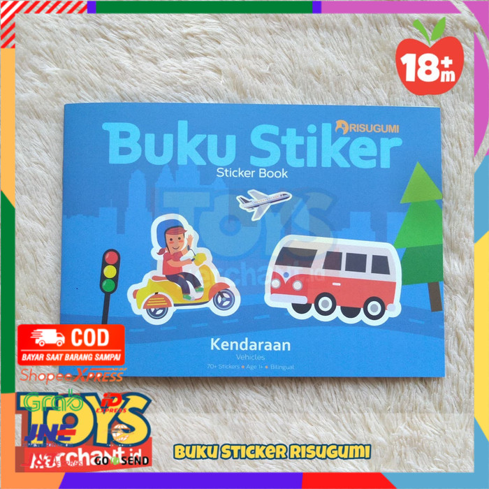 

✨ BISA COD ✨ Buku Stiker Risugumi Kendaraan/ Buku Sticker Anak/ Lucu