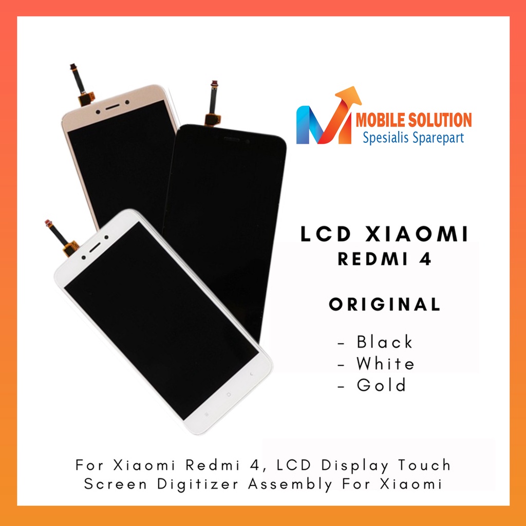 Grosir LCD Xiaomi Redmi 4 Fullset Touchscreen ORIGINAL 100% Garansi 1 Bulan + Packing / Bubble