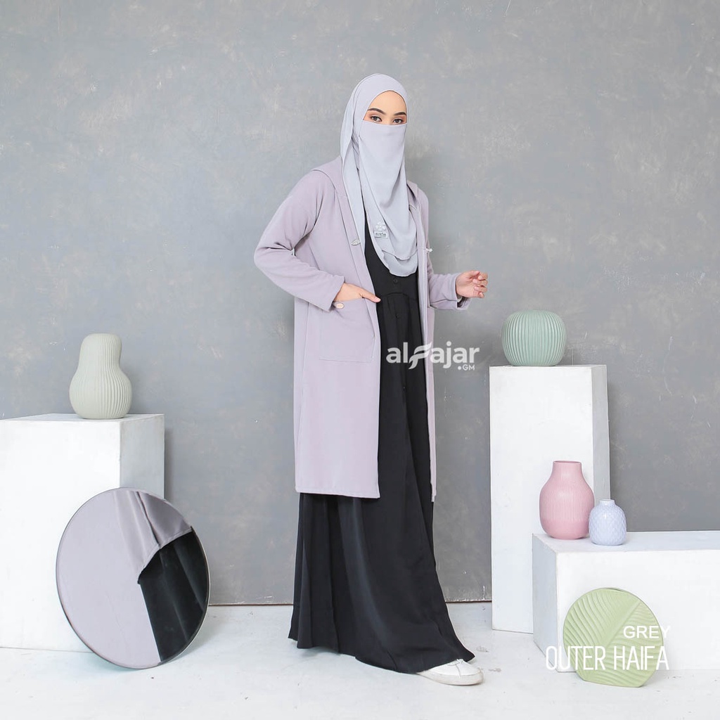 Outer Hoodie Syar'i Haifa by Alfajar