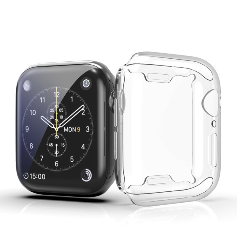 Btsg for Apple-Watch7 41/45mm Pelindung Pelindung Untuk Case TPU Ultra-Tipis Bisa Dicuci C