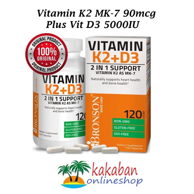 BRONSON Vitamin K2 + D3 5000iu