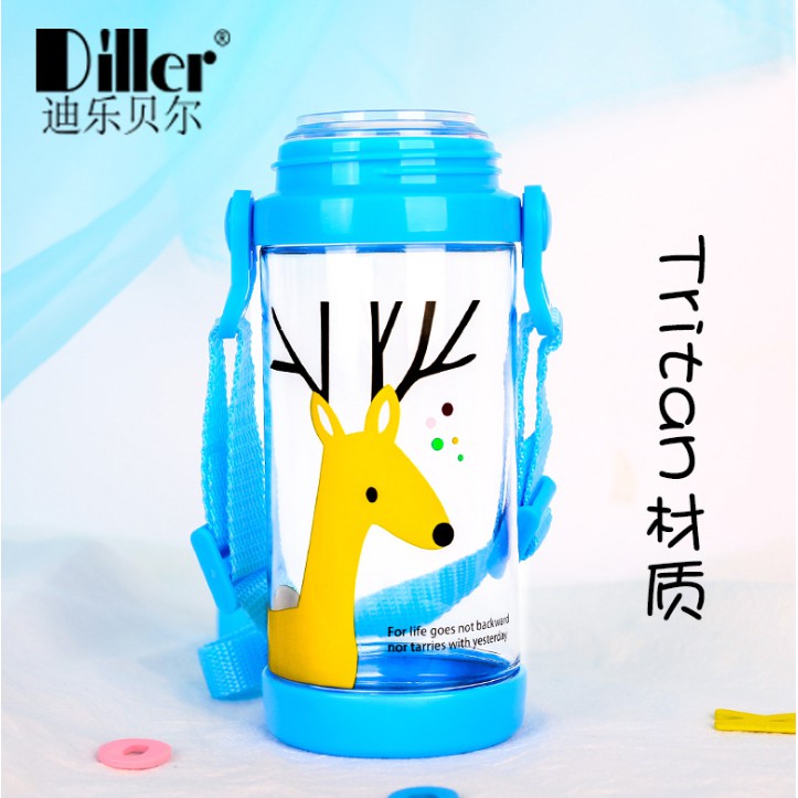 BOTOL AIR MINUM ANAK DILLER TRITAN 100% BPA FREE DUAL CAP