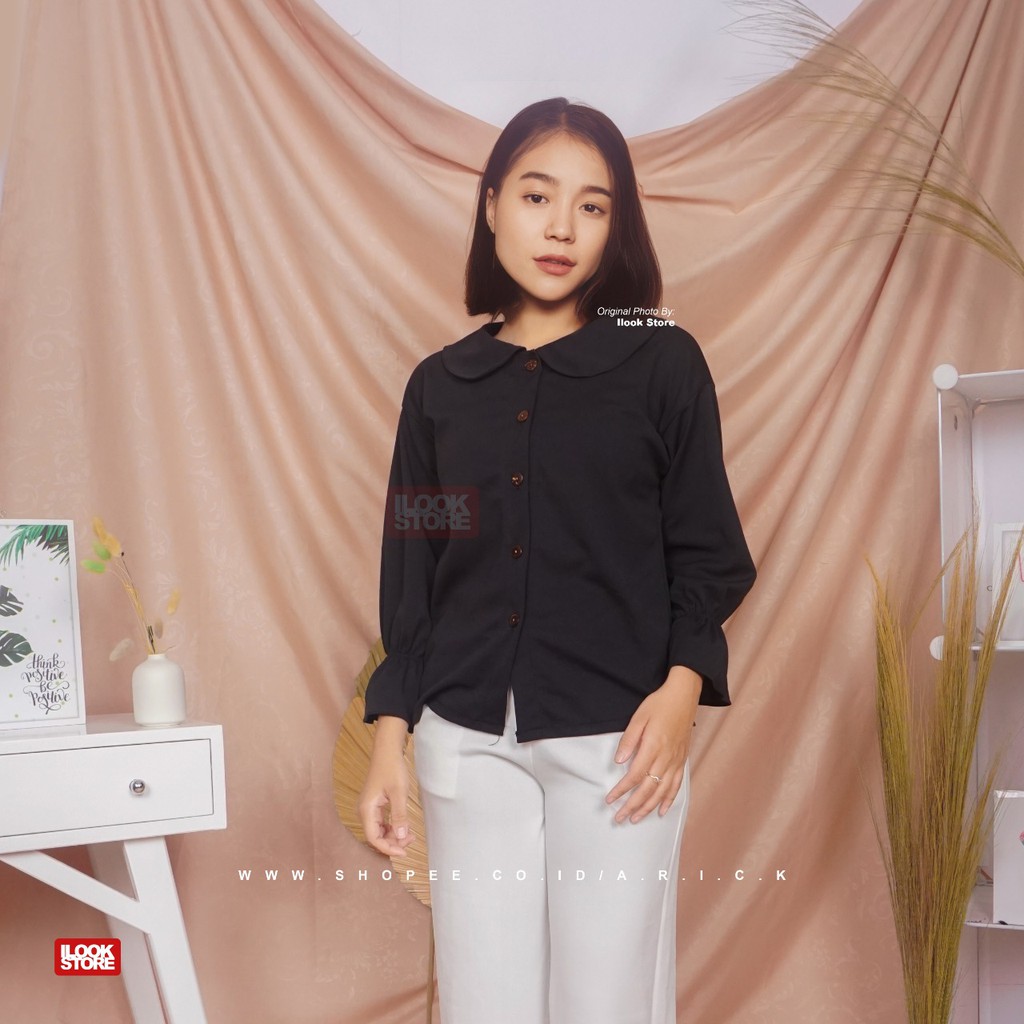 ilook | Tria Blouse | Blouse Wanita - Fit to L-Tria - Hitam