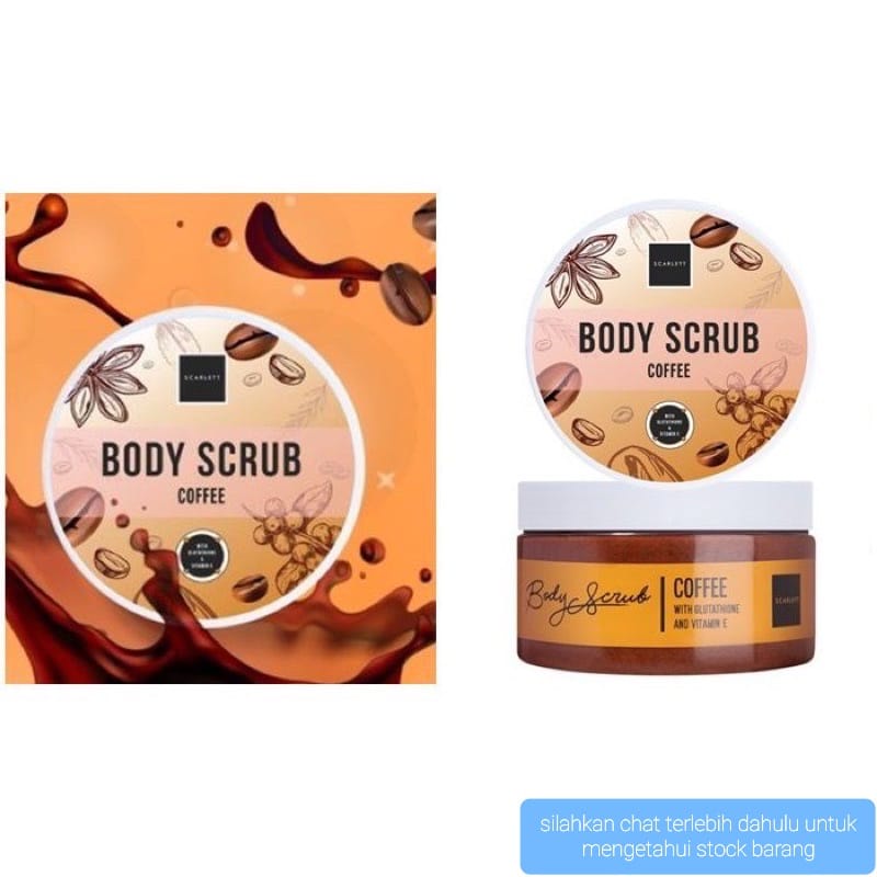 SCARLET BODY SCRUB COFFEE WHITENING LULUR SCRUB MANDI KOSMETIK BADAN
