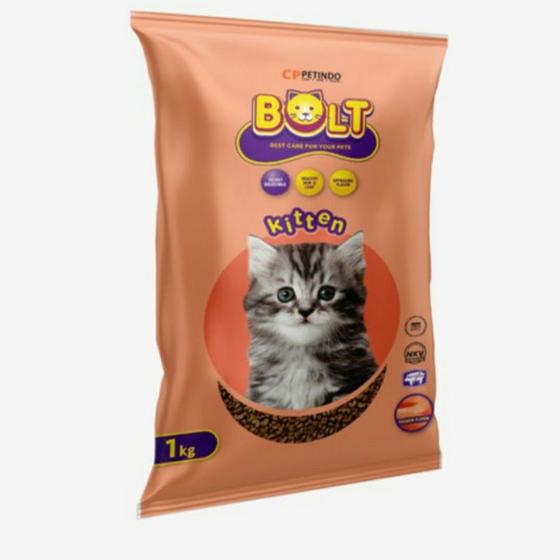 Makanan kucing - Bolt Kitten Salmon 1 kg