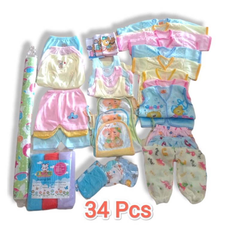 Set Perlengkapan Bayi Baru Lahir Isi 34 PCS